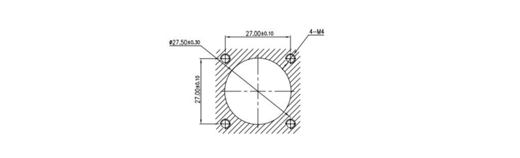 S1M 1 Pin 200A 250A 300A Metal Receptacle-Installation Dimensions