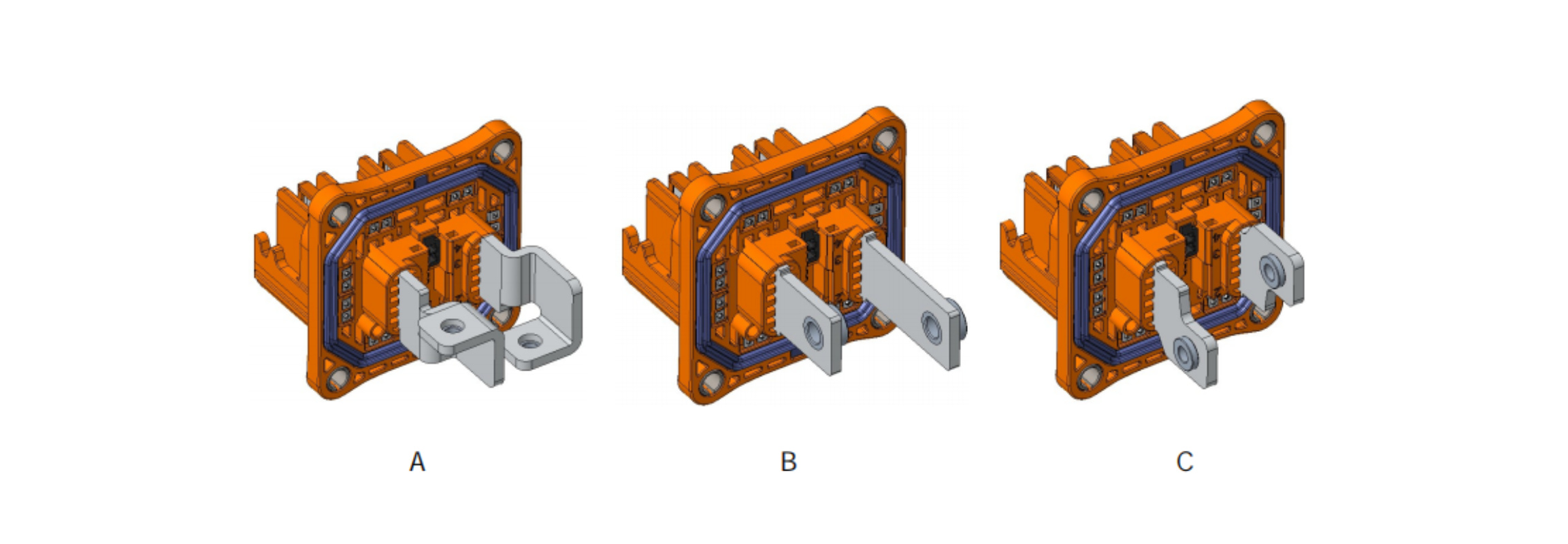 S1P 2 Pin 130A 200A 250A 300A Plastic Receptacle-Terminal Busbar