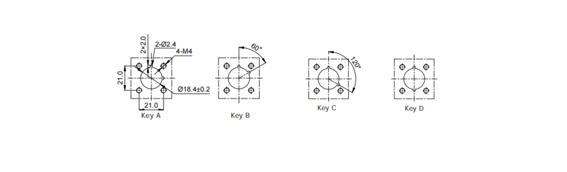 S3P 1 Pin 150A 200A 250A Plastic Receptacle-Installation Dimensions