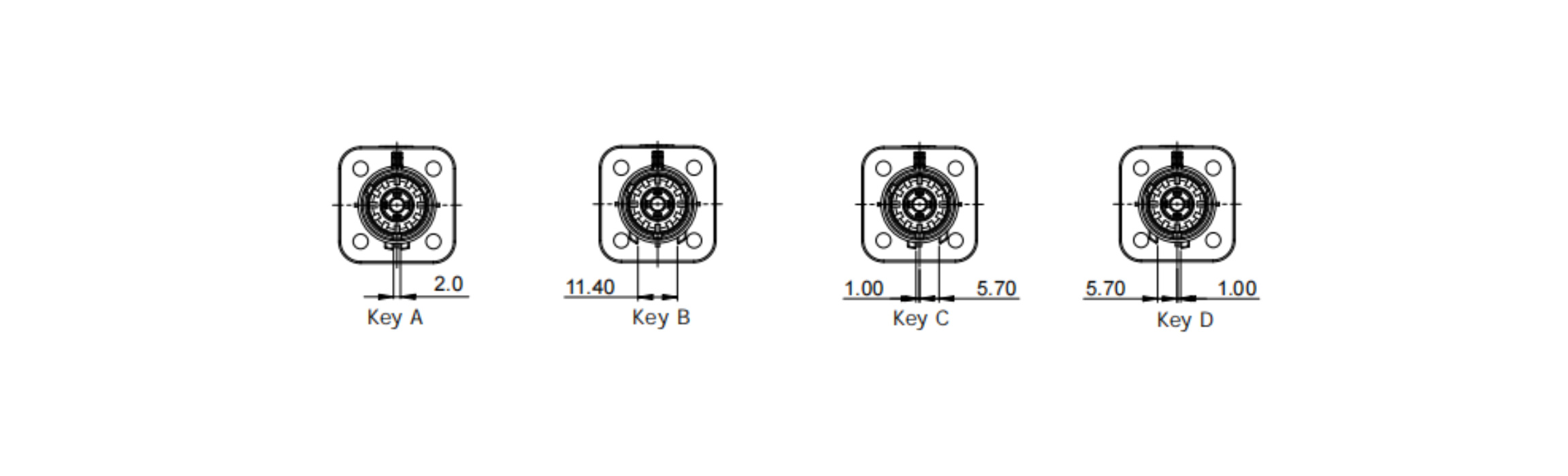 S3P 1 Pin 150A 200A 250A Plastic Receptacle-Key Display