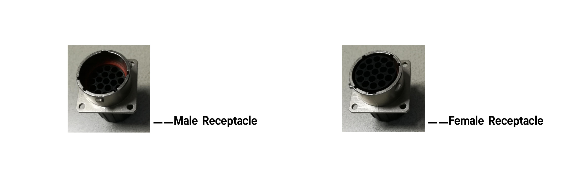 W1M 19 Pin 13A Metal Receptacle-Physical Object Image